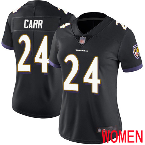 Baltimore Ravens Limited Black Women Brandon Carr Alternate Jersey NFL Football 24 Vapor Untouchable